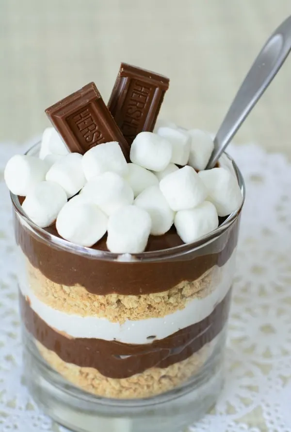 Smores parfait you can make inside.