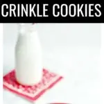 Looking for a last minute easy Valentine's Day dessert recipe? This strawberry crinkle cookies recipe is so easy, delicious, and festive for a Valentine's snack!