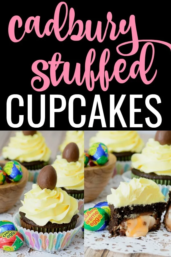 cadbury creme egg stuffed cupcakes