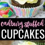 Whether you're looking for the best Easter dessert recipes or just recipes with Cadbury Creme Eggs, then you've come to the right place! This Cadbury Creme Egg Cupcakes recipe topped with an easy homemade buttercream frosting is a great way to use up all of those creme eggs you have laying around and provides a hidden surprise within these moist chocolate cupcakes recipe from scratch!&nbsp;#cadbury #cupcakerecipes #eastercupcakes #creameggs #easterdesserts