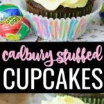 Whether you're looking for the best Easter dessert recipes or just recipes with Cadbury Creme Eggs, then you've come to the right place! This Cadbury Creme Egg Cupcakes recipe topped with an easy homemade buttercream frosting is a great way to use up all of those creme eggs you have laying around and provides a hidden surprise within these moist chocolate cupcakes recipe from scratch!&nbsp;#cadbury #cupcakerecipes #eastercupcakes #creameggs #easterdesserts