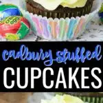 Whether you're looking for the best Easter dessert recipes or just recipes with Cadbury Creme Eggs, then you've come to the right place! This Cadbury Creme Egg Cupcakes recipe topped with an easy homemade buttercream frosting is a great way to use up all of those creme eggs you have laying around and provides a hidden surprise within these moist chocolate cupcakes recipe from scratch!&nbsp;#cadbury #cupcakerecipes #eastercupcakes #creameggs #easterdesserts