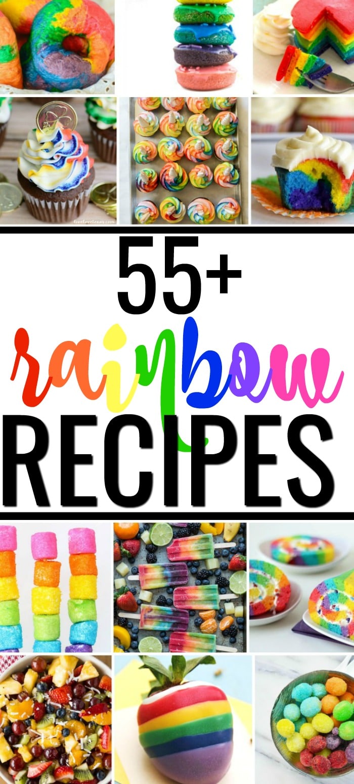 Looking for rainbow birthday party ideas? Or, just enjoy colorful food? Eating is more fun with these rainbow recipes from dinner to dessert! #rainbowcake #rainbowrecipes #rainbowcupcakes #rainbowbirLooking for rainbow birthday party ideas? Or, just enjoy colorful food? Eating is more fun with these rainbow recipes from dinner to dessert! #rainbowcake #rainbowrecipes #rainbowcupcakes #rainbowbirthday #rainbowcookies #rainbowfoodthday #rainbowcookies #rainbowfood