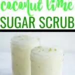 Get your skin ready for summer with this easy coconut lime sugar scrub recipe! It uses just 3 ingredients and your skin soft and glowing.