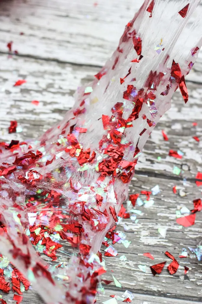 DIY slime recipe with confetti