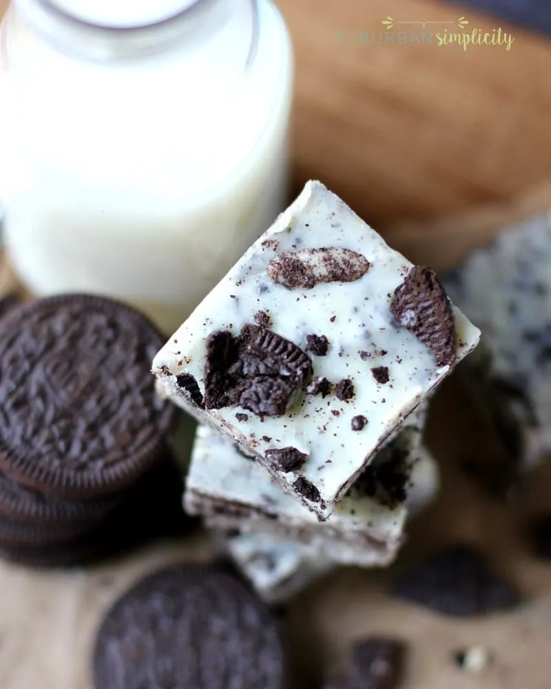 Oreo fudge with white chocolate