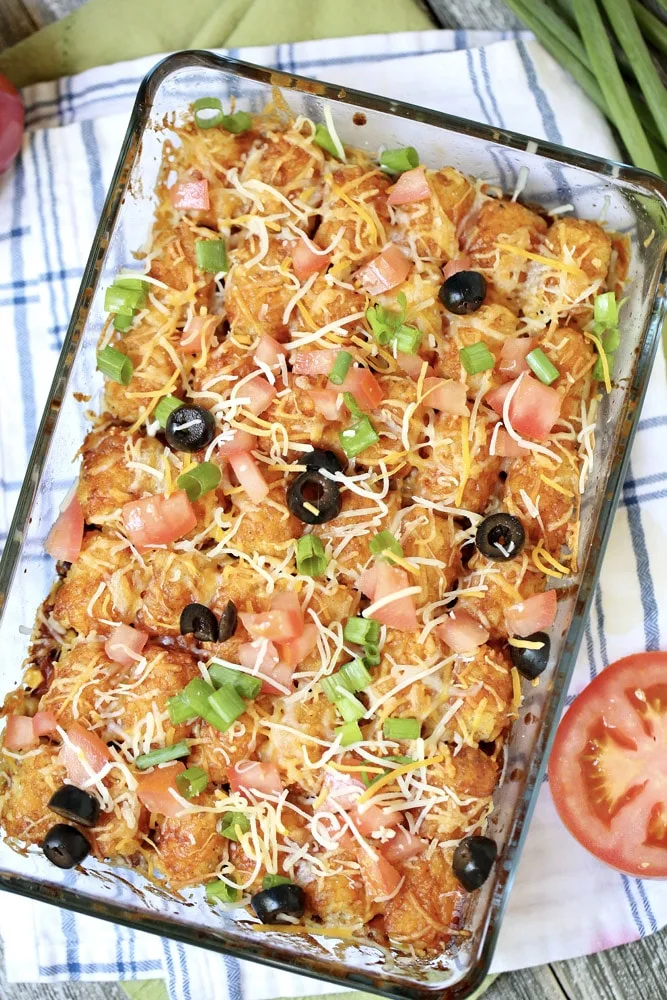 Taco Beef Tater Tots Casserole 