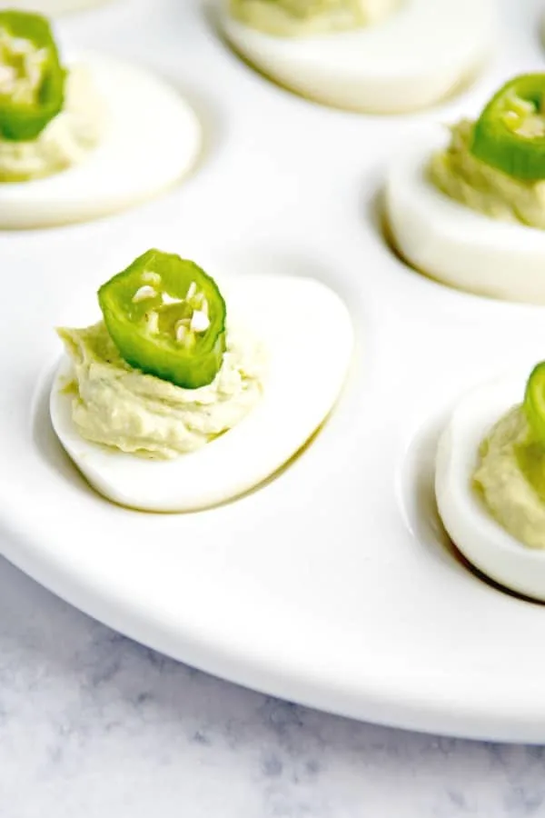 Keto avocado deviled eggs