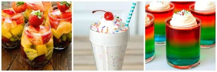 Rainbow party ideas: drink recipes.