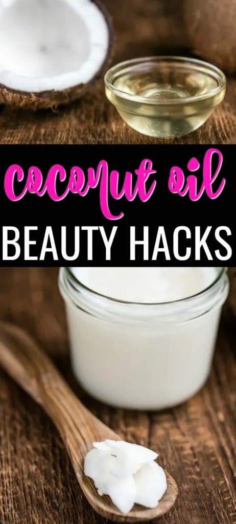 These 15 coconut oil beauty hacks are easy to add to your daily routine! Coconut oil is chemical free and a great way to pamper moisturize your skin, hair, and nails. Here are some easy coconut beauty hacks you have to try out today!&nbsp;