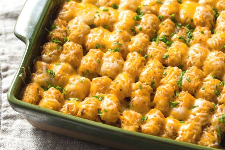 Easy Cheesy Tater Tot Casserole Recipe with Ground Beef