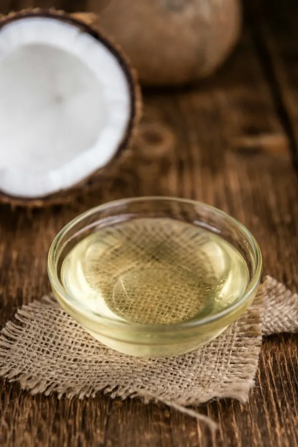 Fresh coconuts and coconut oil to use on hair, skin, and nails