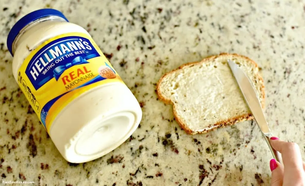 Veggie grilled cheese sandwich with mayo