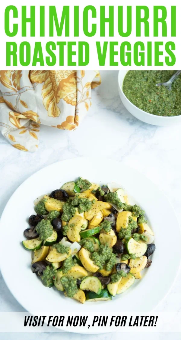 Cilantro chimichurri roasted vegetables recipe photo