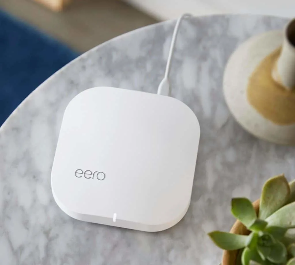 Euro mesh wifi for homes with 3-5 bedrooms on marble table