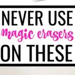 crayon on wall cleaning off with magic erasers with pile of magic erasers