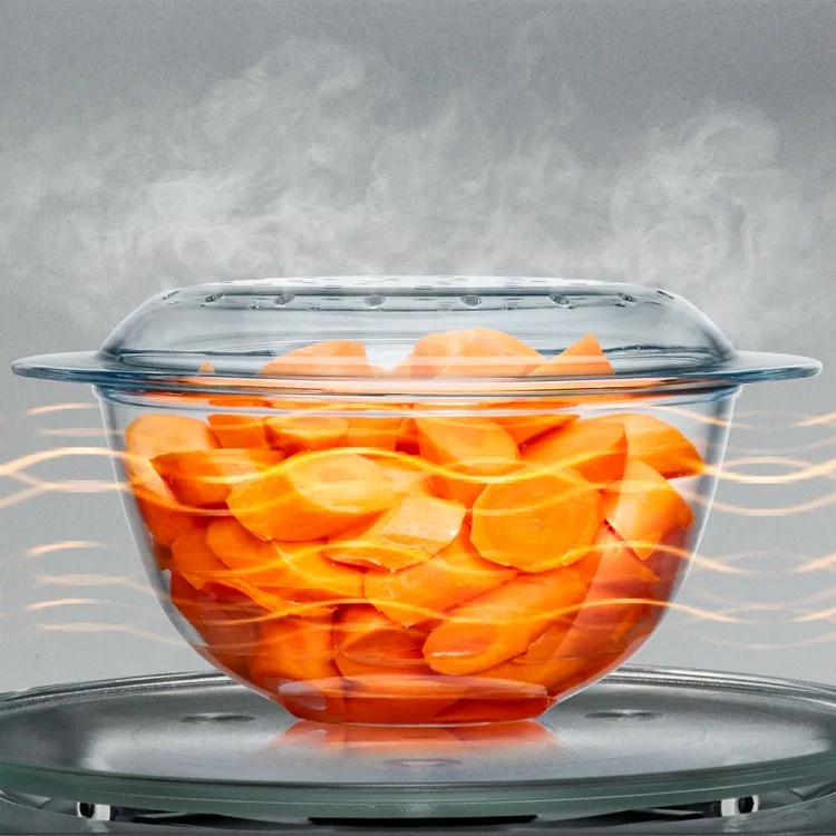 Carrots roasting in Breville microwave.