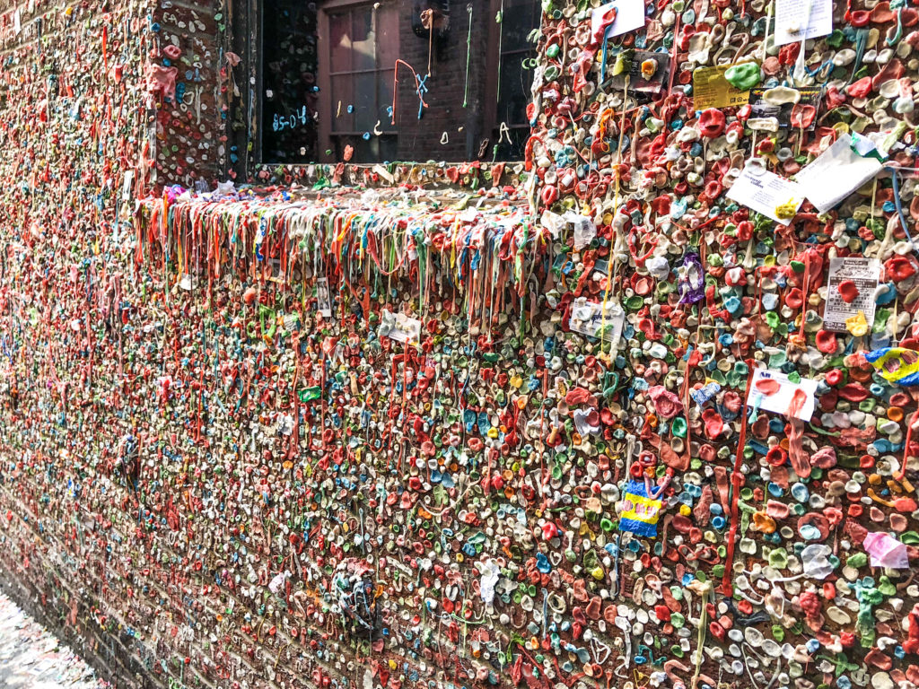 Chewing gum wall in Seattle
