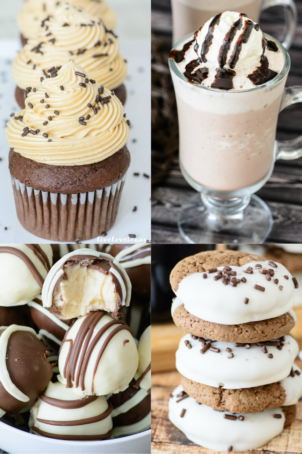 Collage of four Bailey's Dessert Recipes