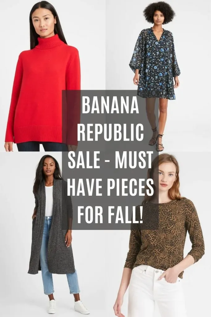 Banana Republic Friends & Family Sale Collage with Text Overlay