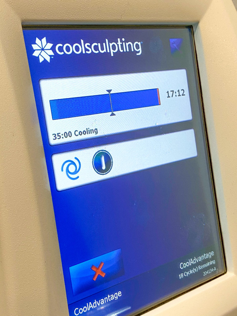 Coolsculpting Machine Timer Closeup