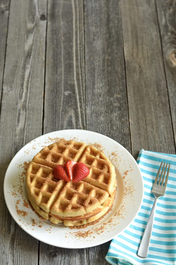 waffles with churro seasoning